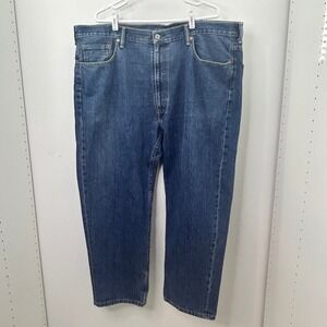 Levi's 550 Relaxed Fit Blue Denim Jeans Men's W44 L29 Straight Leg Classic